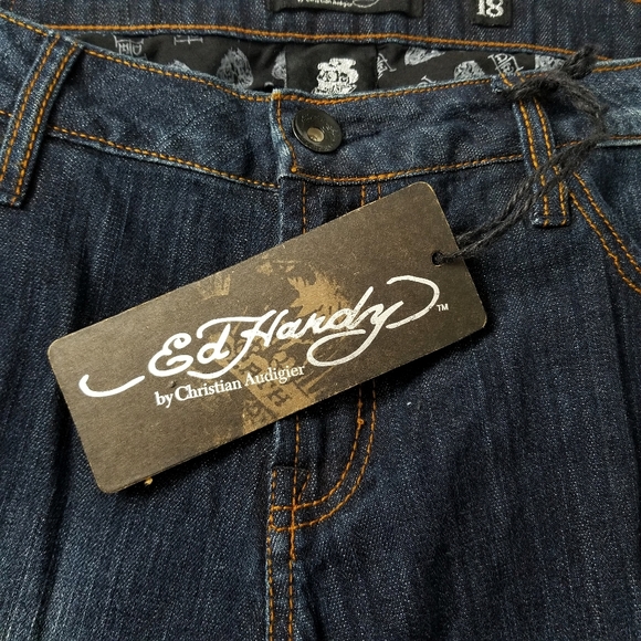 COPY - NWT ED HARDY Flared Jeweled Jeans - Picture 11 of 15